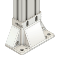 33-45903S-7 MODULAR SOLUTIONS FOOT 45MM X 90MM (3) SIDED FOOT W/12MM FLOOR ANCHOR HOLES, HEIGHT = 105MM